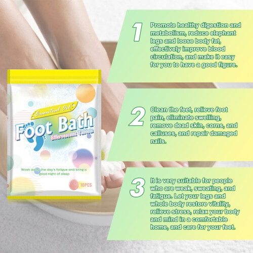 XIMONTH 10pcs Foot Bath Tablets Exfoliating 2