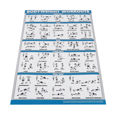 60x90cm Körpergewichts-Übungsplan Home Gym 1