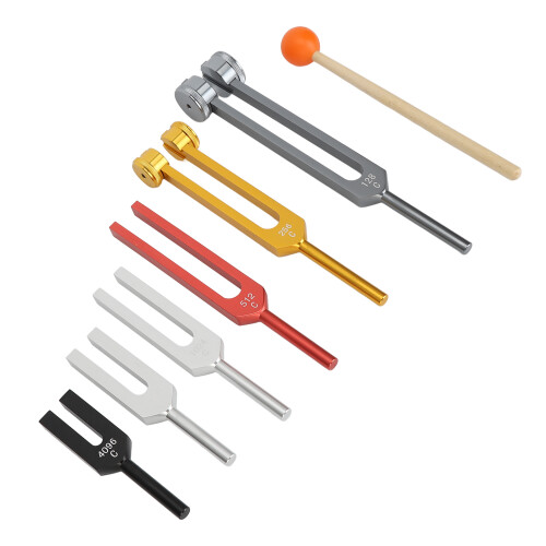 Stimmgabel-Set mit Schlägel für Meditation Yoga 2