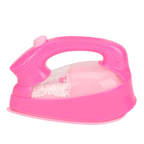Kids Iron Toy Pink Plastic Mini Iron with Light for Play
