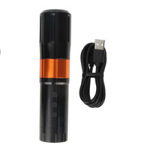 (Orange) Draadloze Rotary Tattoo Machine 3mm Stroke Snel Opladen LED Aluminium
