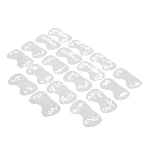 18pcs Reusable Washable Face Paint Stencils Body Templates 1