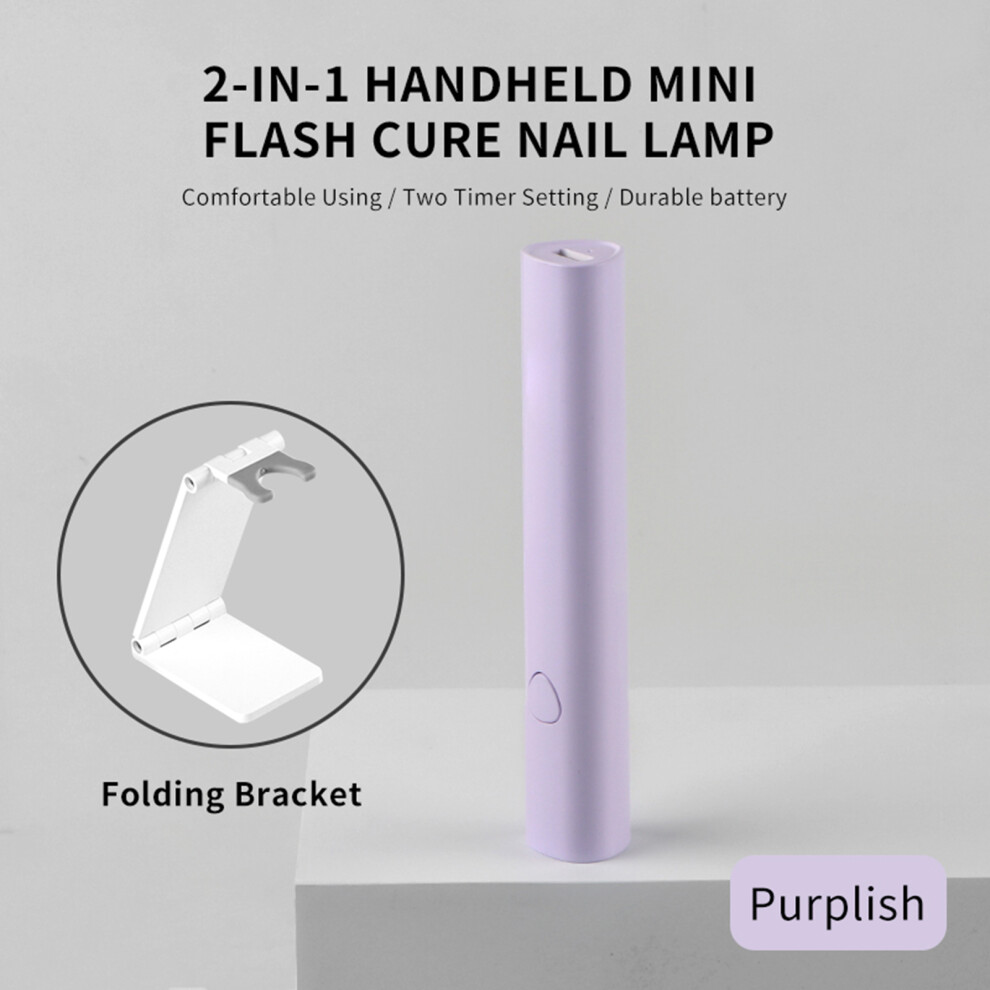 Handheld UV LED Nail Lamp Gel Dryer 20s/60s Timer Rechargeable Stand