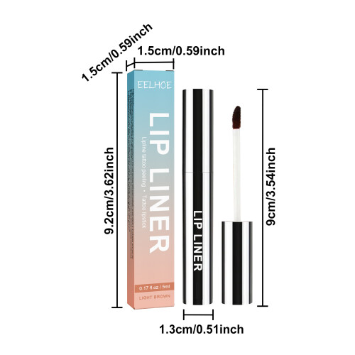 Wasserfeste Lipliner Formstift Peel-Off mit Pinsel