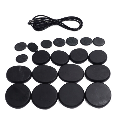 (20pcs) Hot Stones Kit Aluminium Verwarmer Spa 1