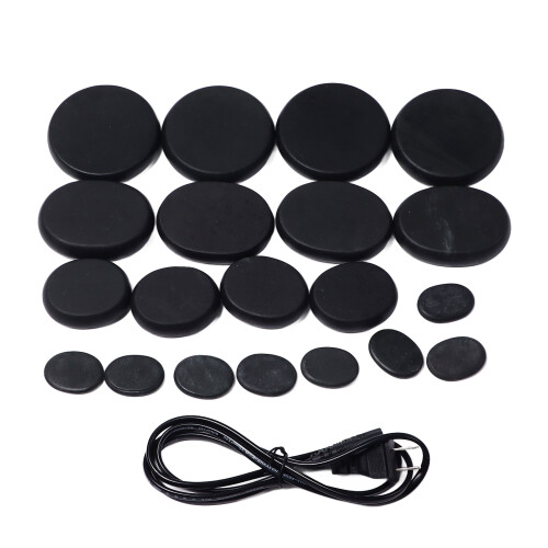 (20pcs) Hot Stones Kit Aluminium Verwarmer Spa 2