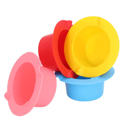 4 Farben Wärmesichere Wachsschale mit Silikonliner schmalen Rand 2