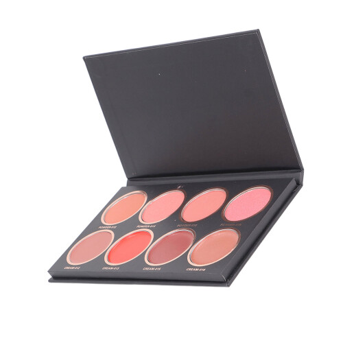 8-Color Cream Glitter Matte Blusher Palette 2