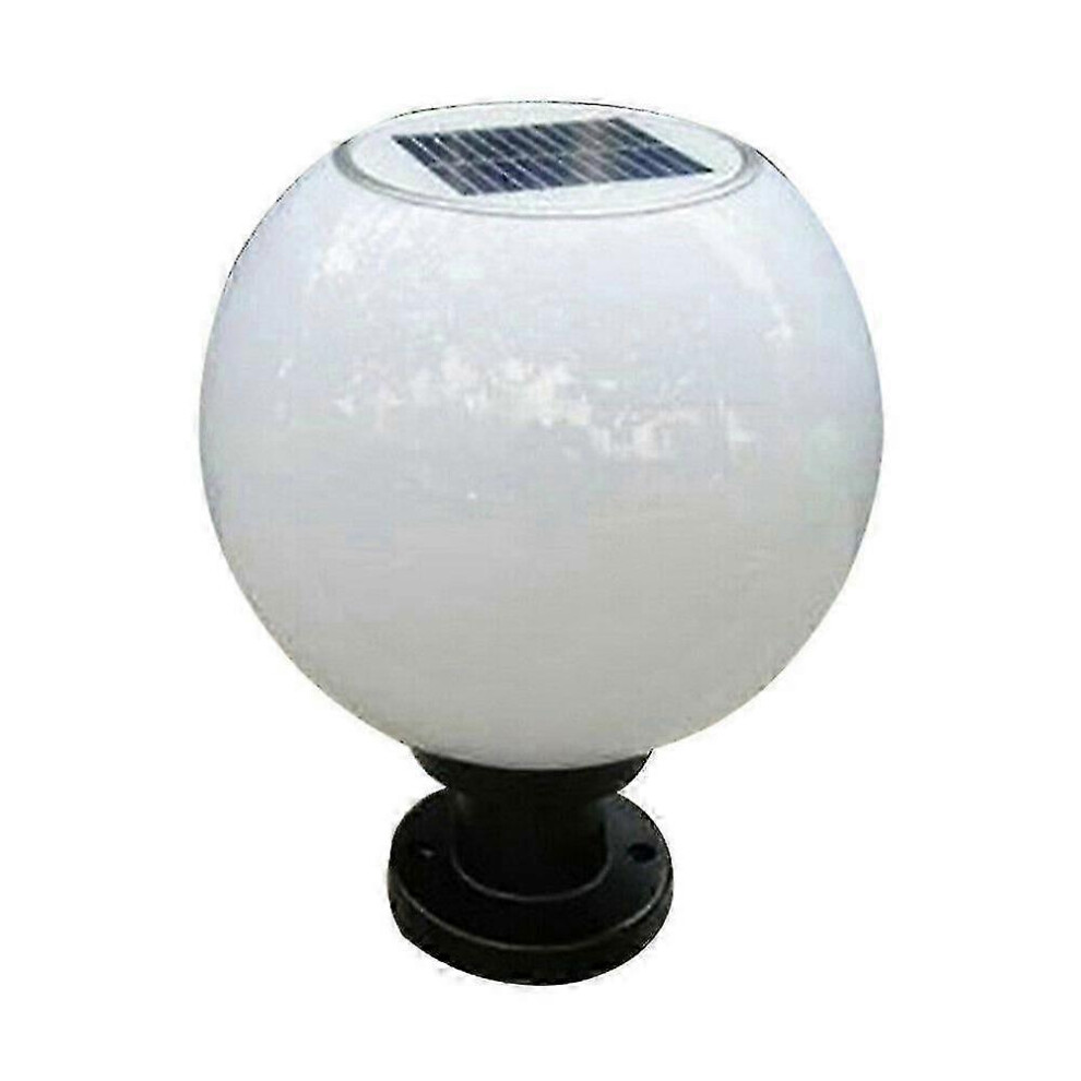Kikidex (As Show, One Size) 1Pcs Led 200Mm Solar Wall Pillar Lamp Outdoor Round Ball Round Light