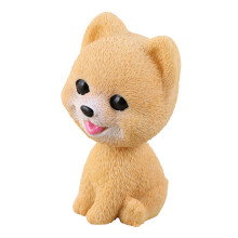 Skakande Hund Smycke Napphuvud Leksak Resin Bakhant Pomeranian