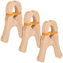 3Pcs Träklämmor För Bärspel, Täcken, Strandtowlar, Matpåsar, Klädnypor