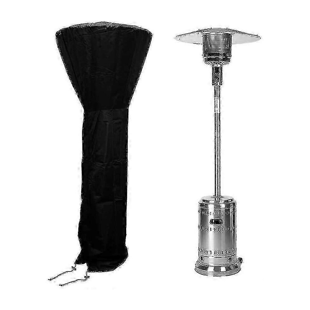 Kikidex (As Show, 221X85x48cm) 210D Heavy Duty Waterproof Standup Patio Heater Cover Heater Covers Black