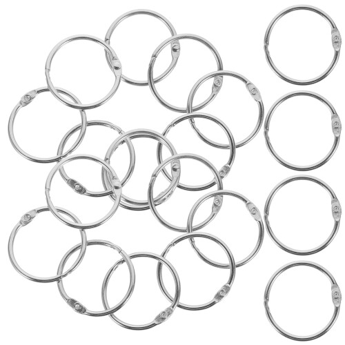 50St Flashkort Ringar Spänne För DIY Kort Lösa Blad 2