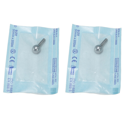 2x Nadelspitzen Plasma-Stift Rund Hautetikettenentfernung 2