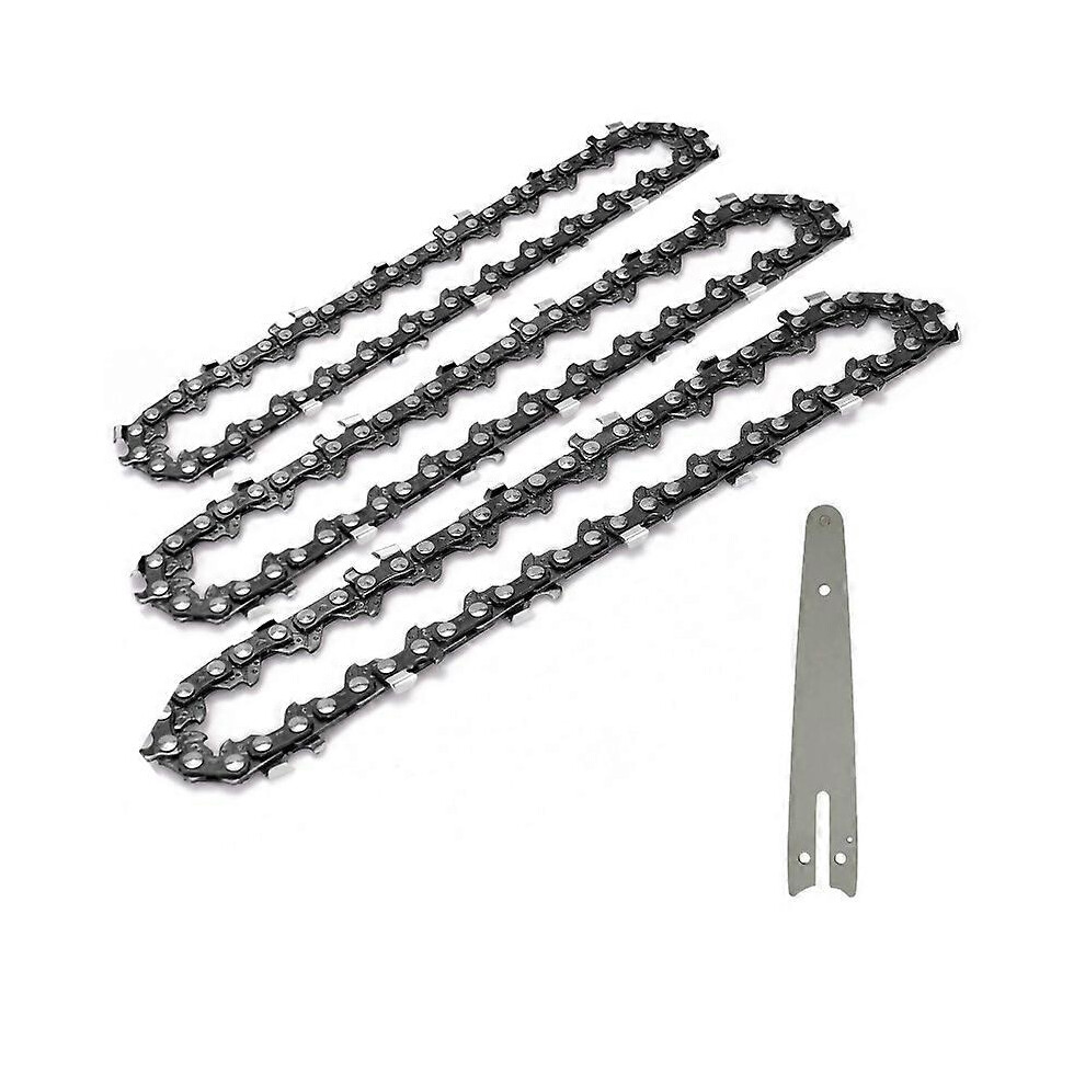 Kikidex (As Show, One Size) 1/4 Chainsaw Chain Guide 6 Inch Portable Electric Saw Mini Chainsaw Logging Blade Pruning Saw Chain Chain Accessories