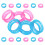 20Pcs Hårklippnings Sax Fingerskydd Silikon Ringar 1