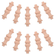10St Handgjord Träbaluster 63 Mm För Inredning