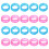 20Pcs Hårklippnings Sax Fingerskydd Silikon Ringar 10