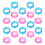 20Pcs Hårklippnings Sax Fingerskydd Silikon Ringar 11
