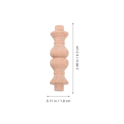 10St Handgjord Träbaluster 63 Mm För Inredning 1