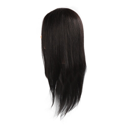 55cm Real Hair Mannequin Head Black Styling Doll 1