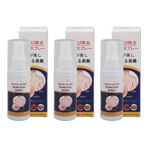 3pcs 60ml Back Care Spray Oil Control Softening
