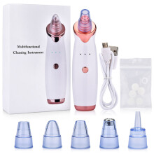 Elektrische Vacuüm Blackhead Remover 3 Niveaus Oplaadbaar 5 Koppen