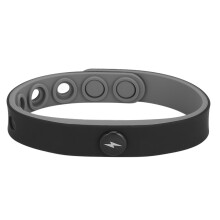 (Black) Braccialetto Sportivo in Silicone con Ioni Negativi Antistatico