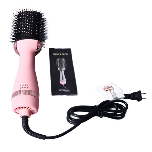 3-in-1-Haartrockner-Bürste mit Temp.-Regelung, Pink
