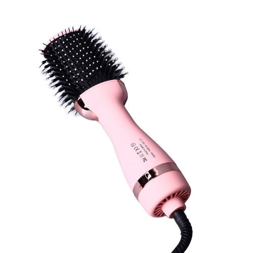 3-in-1-Haartrockner-Bürste mit Temp.-Regelung, Pink 2