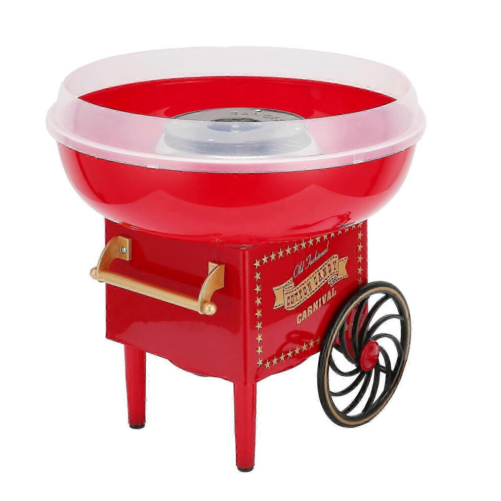 Kikidex (As Show, One Size) Electric Candy Floss Maker Vintage Cart Design For Birthday Parties 220V