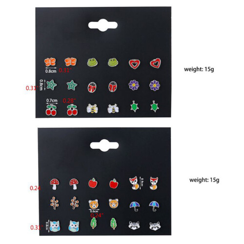 Mixed Heart Star Earrings 30-Pair Stainless Steel-Multi Multi 2