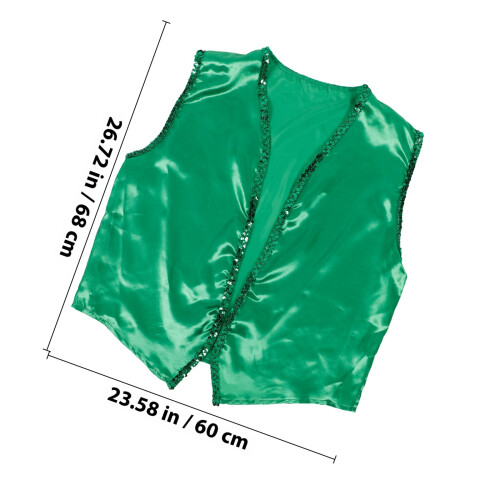 1 Set Grönt Väst St Patricks Day Cosplay Slips 1