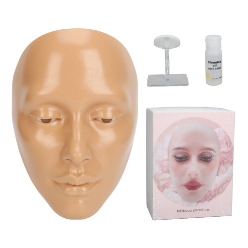 (Wheatish) 5D Silicone Make-up Oefenbord Ogen Beginner + 20ml Oil