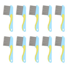 10pcs Lice Comb Stainless Steel Fine Teeth Long Handle