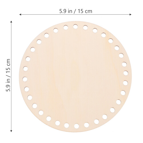 4St Väska Diy Stickning Virkad Formningsbas Med Hål 15 Cm 1