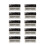 200x Dental Brackets Highly Polished Metal Teeth Black White 1