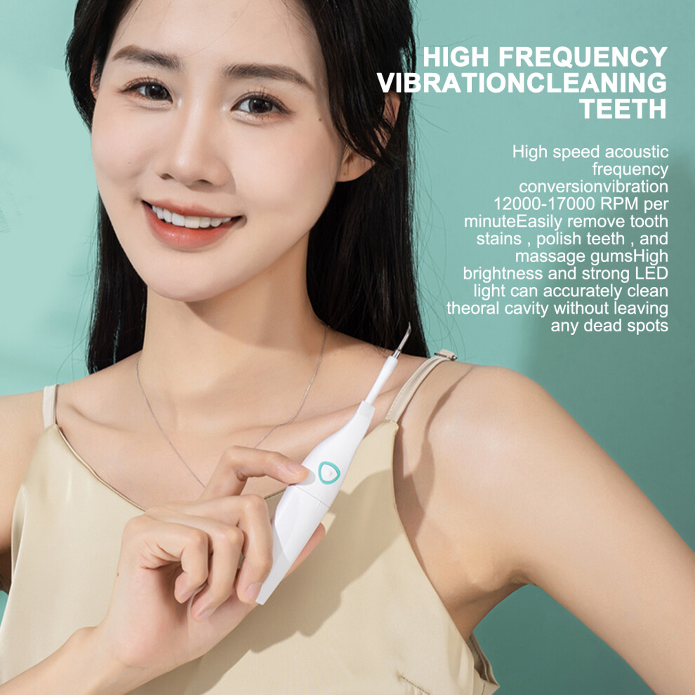 Electric Vibrating Teeth Cleaner LED 4 Heads Tongue Brush