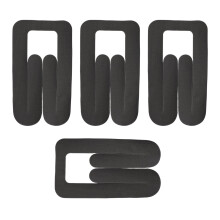 (Black) 4PCS Sports Kinesiology Tape Water Resistant Pre Cut Elastic