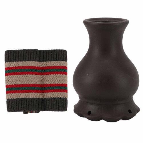 Moxibustionsschale mit Moxa-Halter und Tuchbeutel