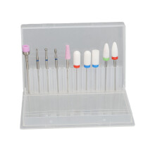 10 stuks nagelkunst frezen, tungstencil keramische polijstkoppen
