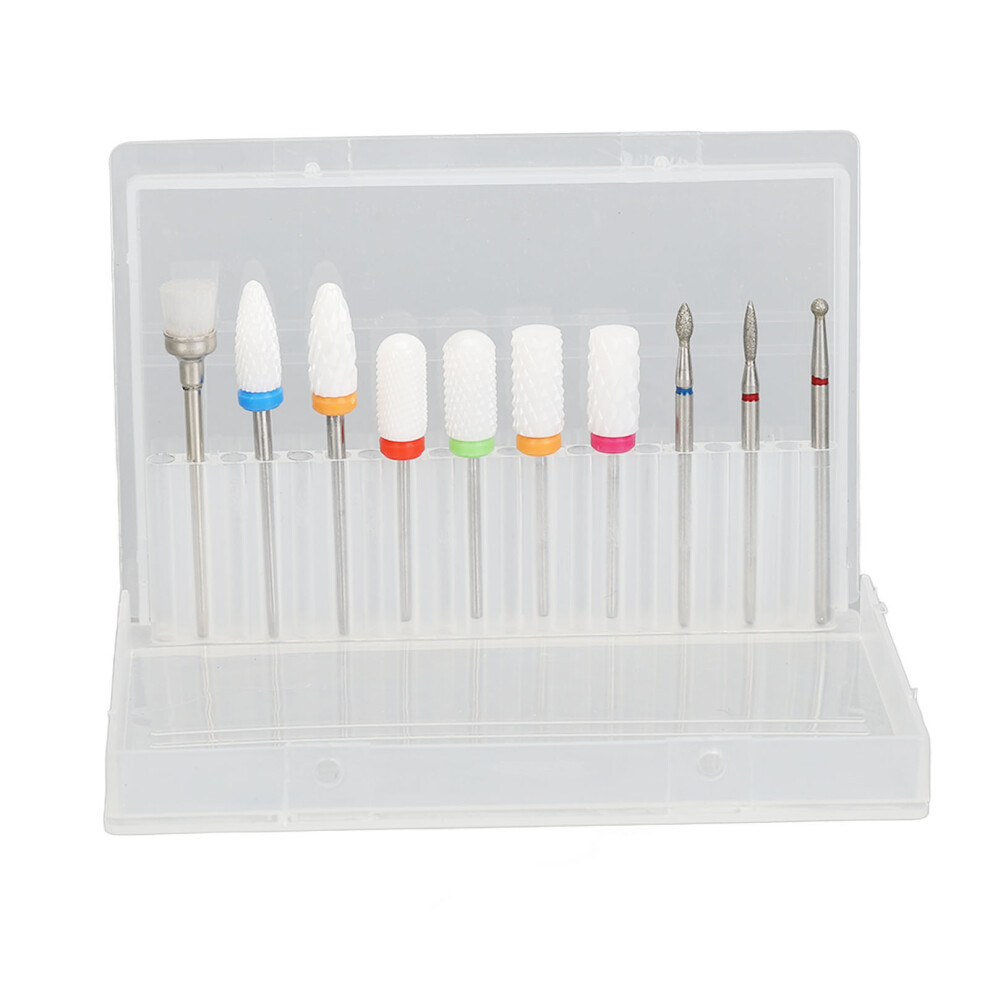 10Pcs Nail Drill Bits Set Tungsten Carbide Ceramic Fast Removal 461605370446