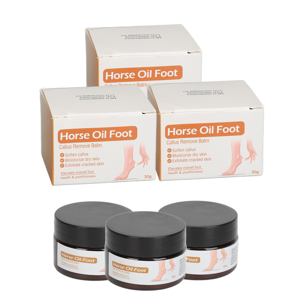 Cream 3Pcs Foot Care 30G Moisturizing Horse Oil For Dry Cracked Feet