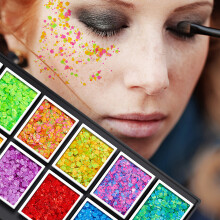 Solid sequins large capacity makeup palette stage glitter eyeshadow