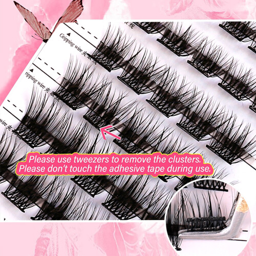 Selbstklebende Cluster-Wimpern Natural 1