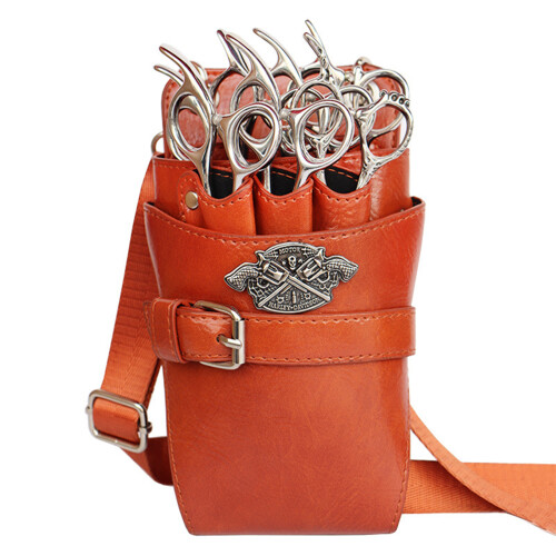 Friseurscheren-Beutel 7-Fach PU-Leder Werkzeugtasche 1