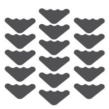 (Black) 16x Teppich-Aufkleber, rutschfest, waschbar, wasserdicht