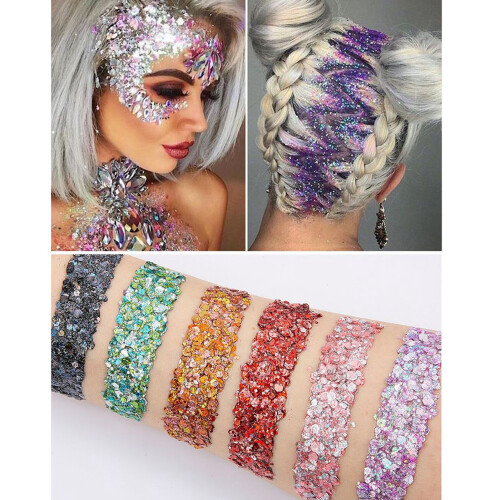 Große Glitzer-Makeup-Palette mit Pailletten für Bühne 2