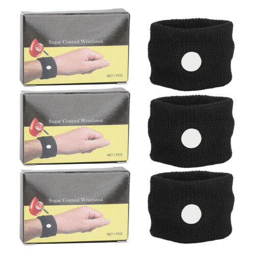 3Pcs Elastic Acupoint Massage Wrist Brace for Sugar Control