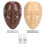 (Black White Face) 2x 5D Silicone Makeup Practice Face Mannequin 1